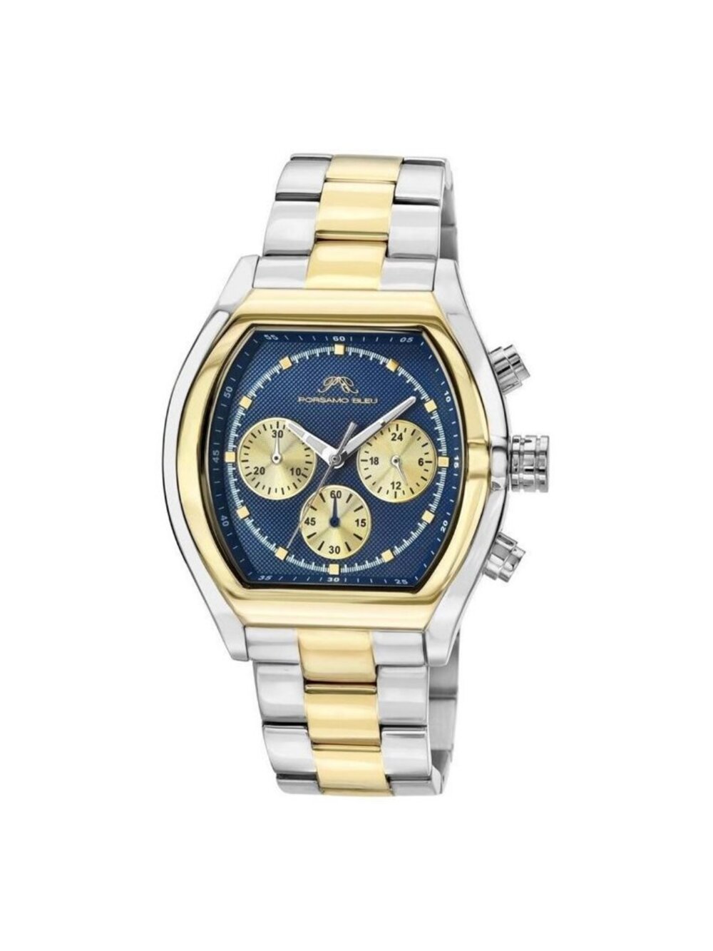 NWT Porsamo Bleu Roman Chronograph Quartz Blue Dial Men's Watch